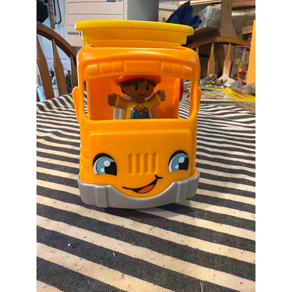 Fisher-Price Little People Dump Truck Yellow Construction Vehicle GKR56 Mattel